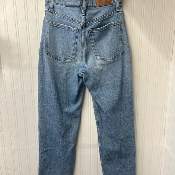 Madewell Blue Straight Leg Jeans High-Rise - Picture 6 of 7